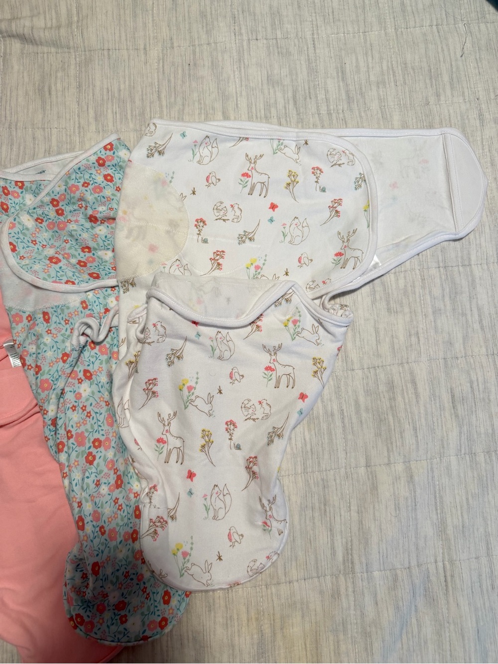 aden + anais 0-3M Cotton Swaddle Wraps Floral Woodland Lot of 6 - Picture 2 of 4